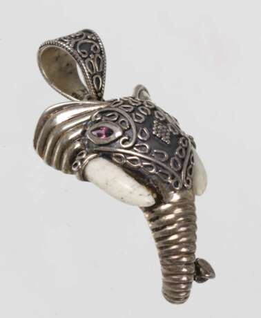 Elefant Anhänger mit Amethyst - photo 2