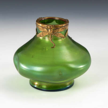Jugendstil-Vase mit Metallmontierung, L - Foto 1