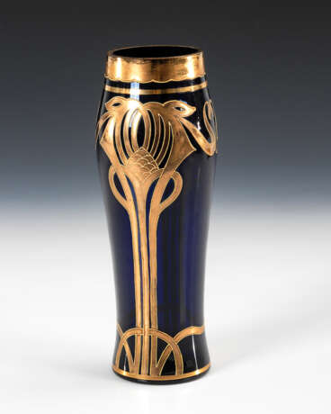 Jugendstil-Vase mit Golddekor. - Foto 1