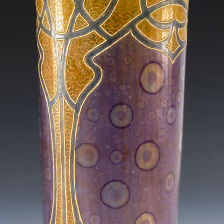 Jugendstil-Vase mit Metall-Montierung. - Foto 2