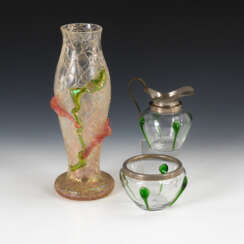 Vase, jug and sugar bowl.