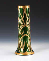 Jugendstil-Vase mit Golddekor, HARRACH.