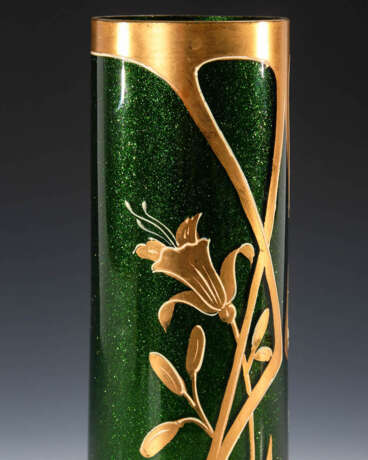 Jugendstil-Vase mit Golddekor, HARRACH. - Foto 2