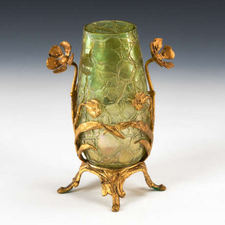 Jugendstil-Vase mit Metallmontierung, L - photo 1