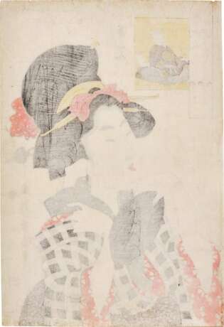 Kikugawa Eizan (1787-1867) | Poem by Kakinomoto no Hitomaro | Edo period, 19th century - Foto 2