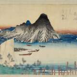 Utagawa Hiroshige (1797-1858) | Five woodblock prints from the series Fifty-three Stations of the Tokaido (Tokaido gojusan tsugi no uchi), also known as the First Tokaido or Great Tokaido | Edo period, 19th century - Foto 3
