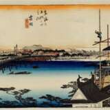 Utagawa Hiroshige (1797-1858) | Five woodblock prints from the series Fifty-three Stations of the Tokaido (Tokaido gojusan tsugi no uchi), also known as the First Tokaido or Great Tokaido | Edo period, 19th century - Foto 8