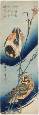 Utagawa Hiroshige (1797-1858) | Mallard ducks and reeds | Edo period, 19th century - Foto 1