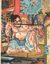 Utagawa Kuniyoshi (1797-1861) | Tang Long, the Gold-Spotted Leopard (Kinsenhyoshi Toryu) | Edo period, 19th century