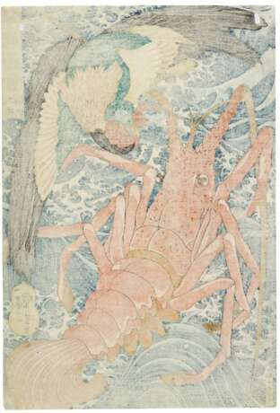 Utagawa Kuniyoshi (1797-1861) | Phoenix and Lobster (Taiho, ebi) | Edo period, 19th century - photo 2