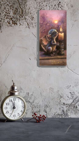 Символ 2024 Малыш Дракон Льняной холст на подрамнике Öl Impressionismus Mythologische Malerei Kirgisistan 2023 - Foto 8