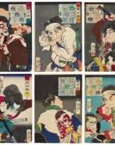 Tsukioka Yoshitoshi (1839-1892) | Thirteen woodblock prints | Edo - Meiji period, 19th century