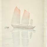Yoshida Hiroshi (1876-1950) | Three variants of Sailboats (Hansen) | Taisho period, early 20th century - Foto 3