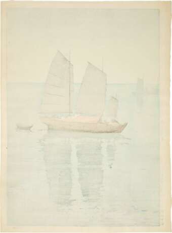 Yoshida Hiroshi (1876-1950) | Three variants of Sailboats (Hansen) | Taisho period, early 20th century - Foto 5