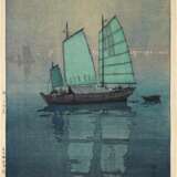 Yoshida Hiroshi (1876-1950) | Three variants of Sailboats (Hansen) | Taisho period, early 20th century - Foto 6