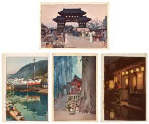 Yoshida Hiroshi (1876-1950) | Four woodblock prints | Showa period, 20th century