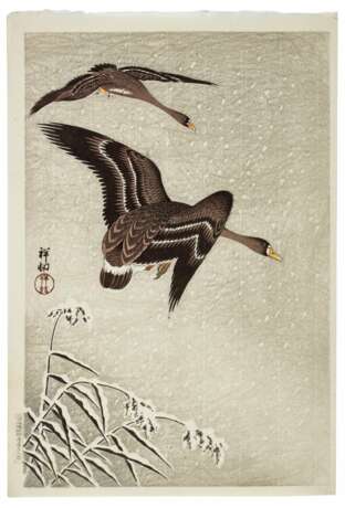 Ohara Koson (1877-1945) | Four woodblock prints depicting birds and flowers | Taisho period, early 20th century - Foto 2