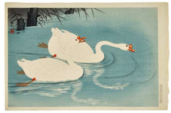Ohara Koson (1877-1945) | Four woodblock prints depicting birds and flowers | Taisho period, early 20th century - Foto 8