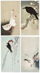 Ohara Koson (1877-1945) | Nine woodblock prints | Taisho period, early 20th century