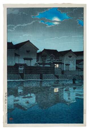 Kawase Hasui (1883-1957) | Misty Moonlight at Matsue in Izumo Province (Izumo Matsue, oborozuki) | Taisho period, early 20th century - Foto 1