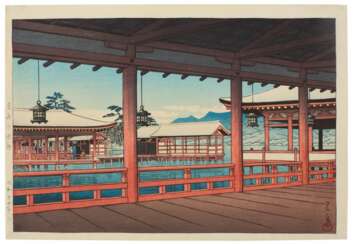 Kawase Hasui (1883-1957) | Cloister at Miyajima (Miyajima no kairo) | Showa period, 20th century