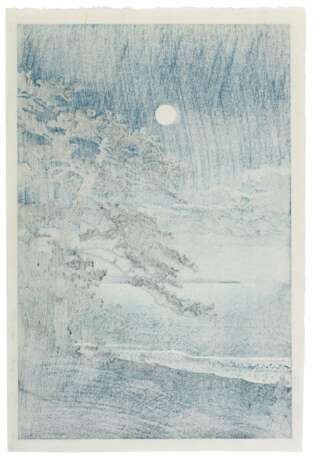 Kawase Hasui (1883-1957) | Spring Moon at Ninomiya Beach (Haru no tsuki, Ninomiya kaigan) | Showa period, 20th century - photo 2