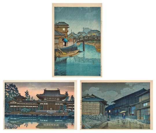 Kawase Hasui (1883-1957) | Three woodblock prints | Showa period, 20th century - фото 1