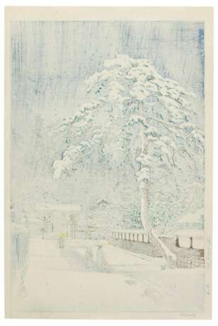 Kawase Hasui (1883-1957) | Two woodblock prints depicting snow scenes | Showa period, 20th century - Foto 3