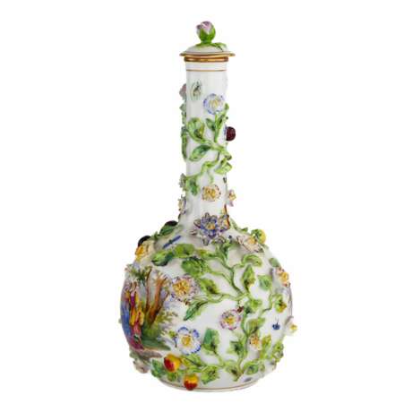 Vase carafe en porcelaine avec couvercle de style neo-baroque. Dresde. Le tournant des XIXe-XXe si&egrave;cles. Porcelain Hand Painted Gilding Neo-baroque 33 г. - фото 3
