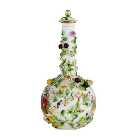 Vase carafe en porcelaine avec couvercle de style neo-baroque. Dresde. Le tournant des XIXe-XXe si&egrave;cles. Porcelain Hand Painted Gilding Neo-baroque 33 - photo 4