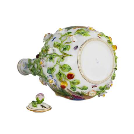 Vase carafe en porcelaine avec couvercle de style neo-baroque. Dresde. Le tournant des XIXe-XXe si&egrave;cles. Porcelain Hand Painted Gilding Neo-baroque 33 г. - фото 6