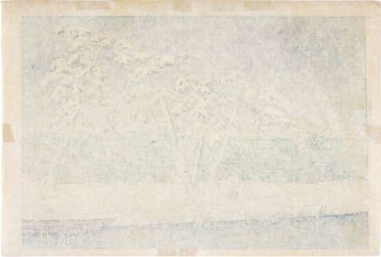 Kawase Hasui (1883-1957) | Three woodblock prints depicting snow scenes | Showa period, 20th century - фото 3