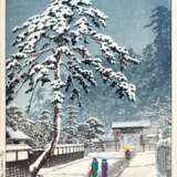 Kawase Hasui (1883-1957) | Three woodblock prints depicting snow scenes | Showa period, 20th century - Foto 4