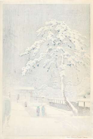 Kawase Hasui (1883-1957) | Three woodblock prints depicting snow scenes | Showa period, 20th century - photo 5