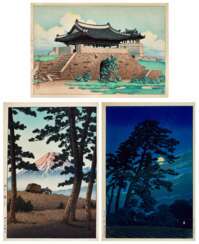 Kawase Hasui (1883-1957) | Three woodblock prints | Showa period, 20th century