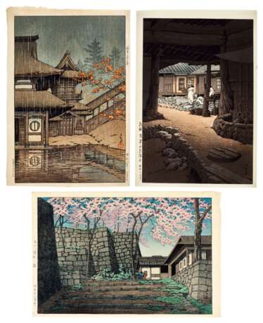 Kawase Hasui (1883-1957) | Three woodblock prints | Showa period, 20th century - Foto 1