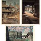 Kawase Hasui (1883-1957) | Three woodblock prints | Showa period, 20th century - Foto 1