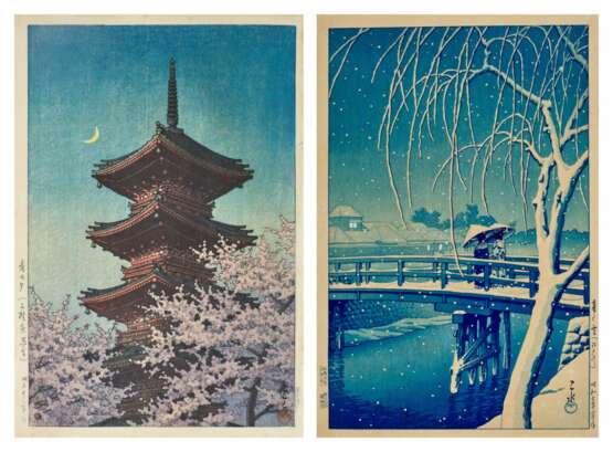 Kawase Hasui (1883-1957) | Two woodblock prints | Showa period, 20th century - Foto 1