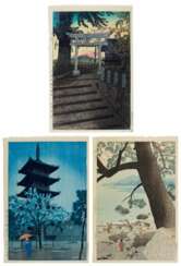 Kasamatsu Shiro (1898-1991) | Three woodblock prints | Showa period, 20th century