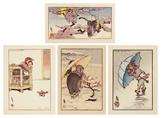 Helen Hyde (1868-1919) | Ten woodblock prints and six watercolours | Meiji period, late 19th - early 20th century - photo 1