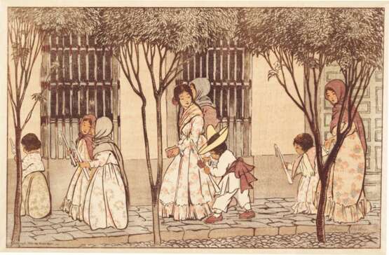 Helen Hyde (1868-1919) | Ten woodblock prints and six watercolours | Meiji period, late 19th - early 20th century - Foto 4