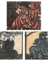 Munakata Shiko (1903-1975) | Three woodblock prints from the series In Praise of Shokei, the Kiln of Kawai Kanjiro (Shokeisho) | Showa period, 20th century