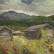 Nilssen, L. &quot;Berglandschaft mit Hütten&quot;, Öl/ Karton, sign. u.r. und dat. ´44, rückseitig mit Widmung dat. 7.4.1945, 40x49,5 cm, ungerahmt - Auction prices