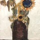 Tschirch, Egon (1889 Rostock-1948 Rostock) "Sonnenblumen", rückseitig bez. "Egon Tschirch", Öl/ Hartfaser, 40x31 cm, Rahmen (eigenes Atelier in Rostock, Studienreisen nach Südfrankreich und Nordafrika, siehe auch "Rostock&… - фото 1