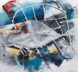 Porath, Chris &quot;Abstrakt&quot;, Öl/ Lw., rückseitig sign. und dat. 2011, 51x50 cm, ungerahmt