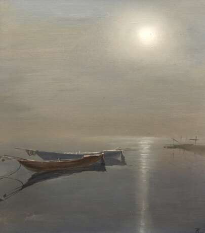 Kulikovskis, Juris (1955-2018) "Fischerboote im ruhigen Meer", Öl/ Lw., monogr. u.r., 62x55 cm, Rahmen - photo 1
