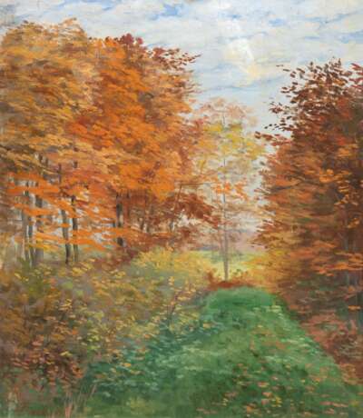 Wieckowski, Zenon (1905-1985, Polnischer Maler) zugeschrieben "Herbstbäume", Öl/ Mp., sign. u.l., 43,5x34 cm, Rahmen - фото 1
