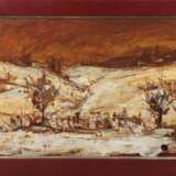 Bob, E. "Winterlandschaft bei Sonnenuntergang", Öl/Mp., sign u.r., 43x61 cm, Rahmen - Foto 1