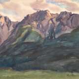 Hennemann, Karl (1884 Waren-1972 Schwerin) "Gebirgslandschaft", Aquarell, sign. u.r., rückseitig Nachlaßstempel, am rechten Rand eingerissen, 50x63 cm, ungerahmt - Foto 1