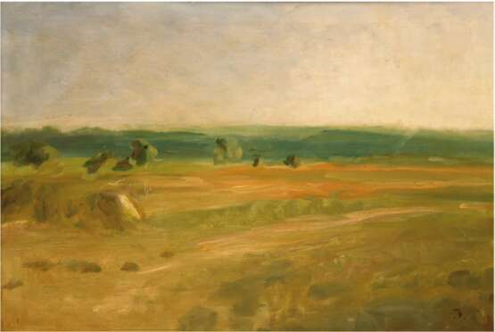 Paulsen, Julius (1860 Odense-1940 Kopenhagen, Dänemark) "Weite Landschaft", Öl/Lw., monogr. u.r., 45x64 cm, Rahmen - photo 1
